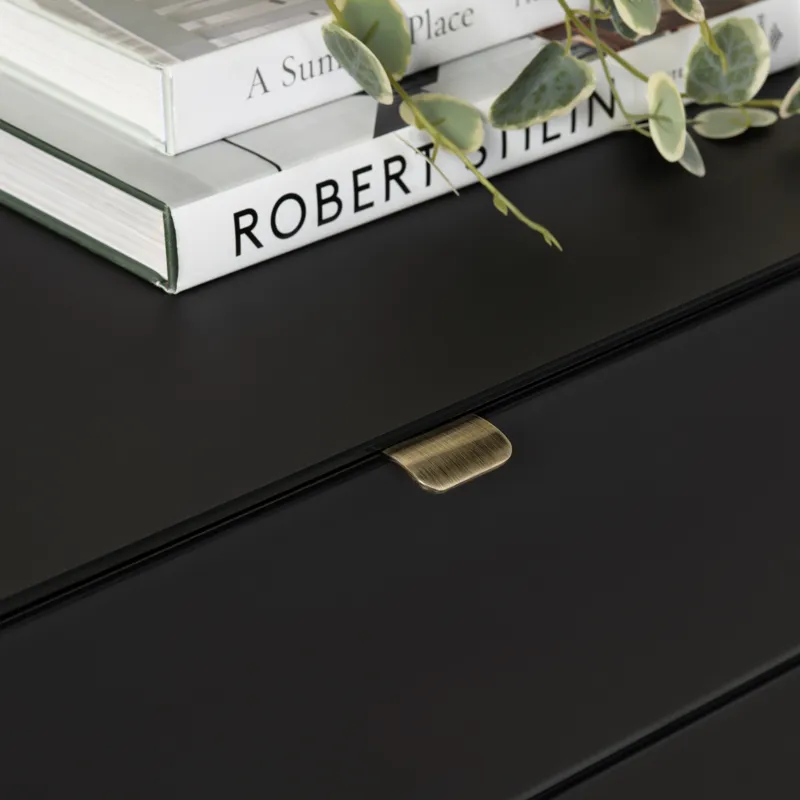 3 Drawer Black Accent Chest
