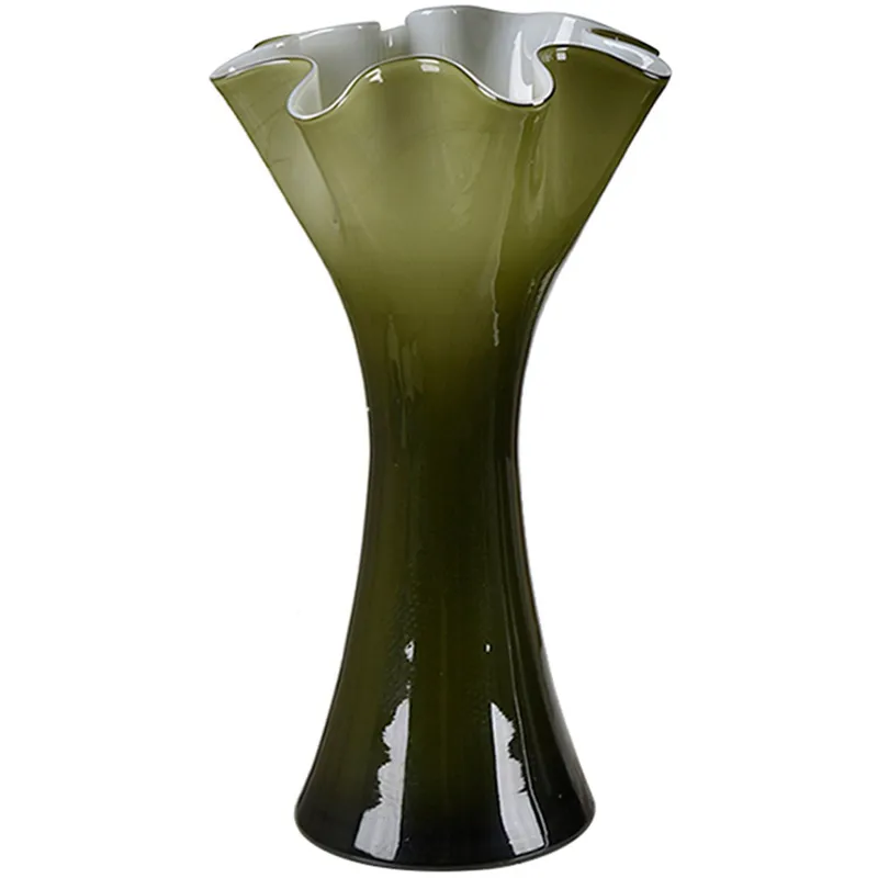 Coralie Medium Green Glass Vase