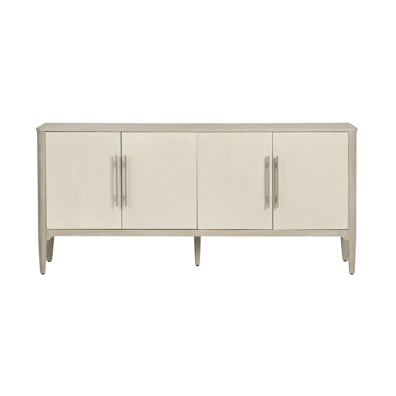 White Washed Beige 4-door Media Credenza/sideboard