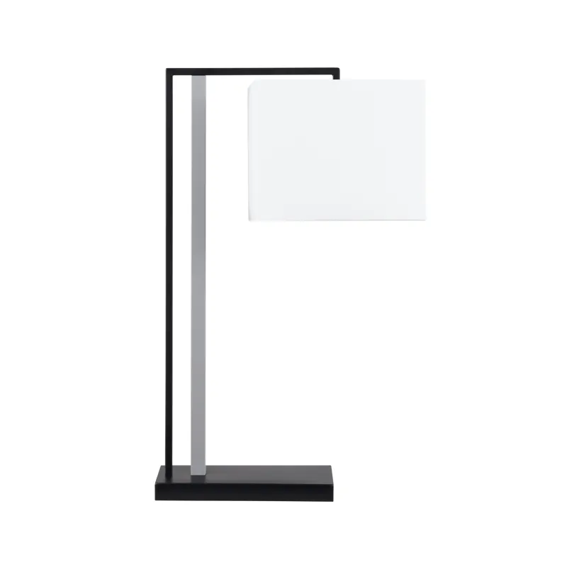 Metal Table Lamp With Linen Shade