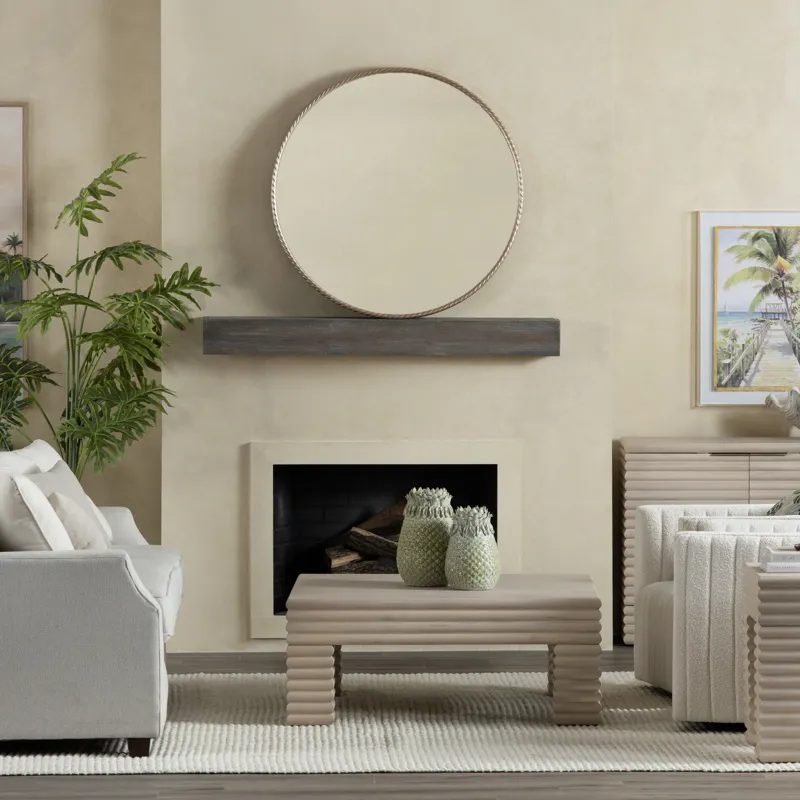 Square Reeded Cocktail/coffee Table