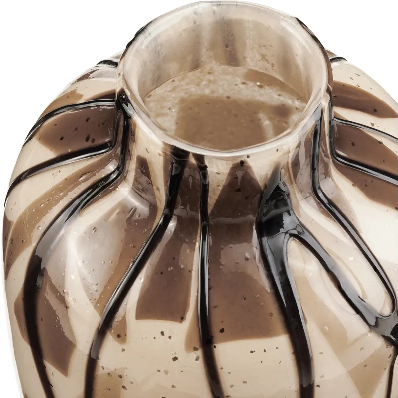 Townes Small Brown & Black Glass Vase
