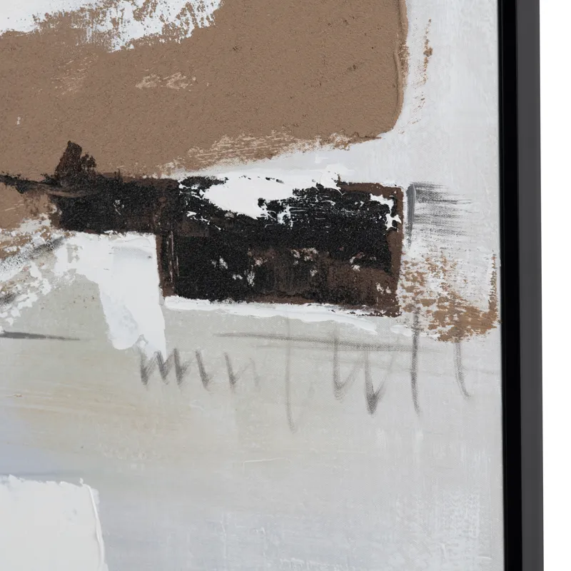 Rust & Rhythm Abstract Framed Canvas Wall Art