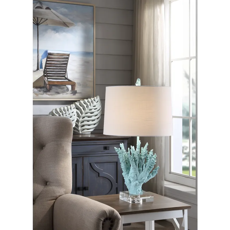 Resin + Crystel Base Table Lamp