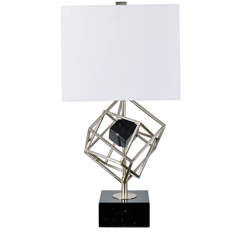 Ashby Gilded Interlocking Cubes Table Lamp