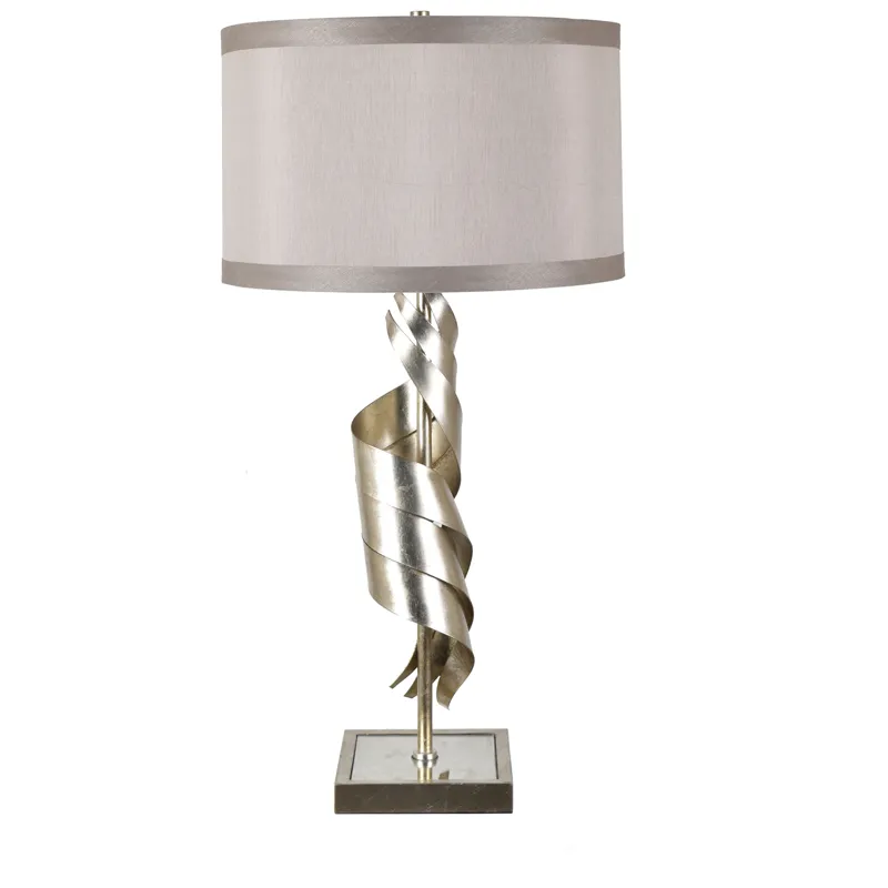 Thea Gilded Silver Triple Swirl Lamp