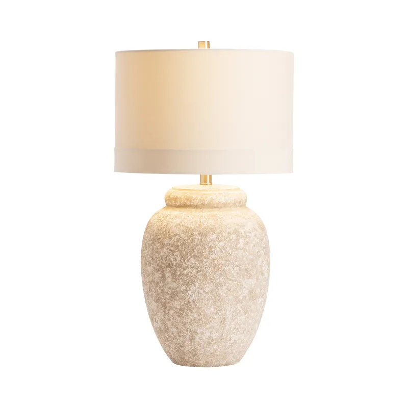 Dune Large Scale Textured Ceramic Table Lamp Silo