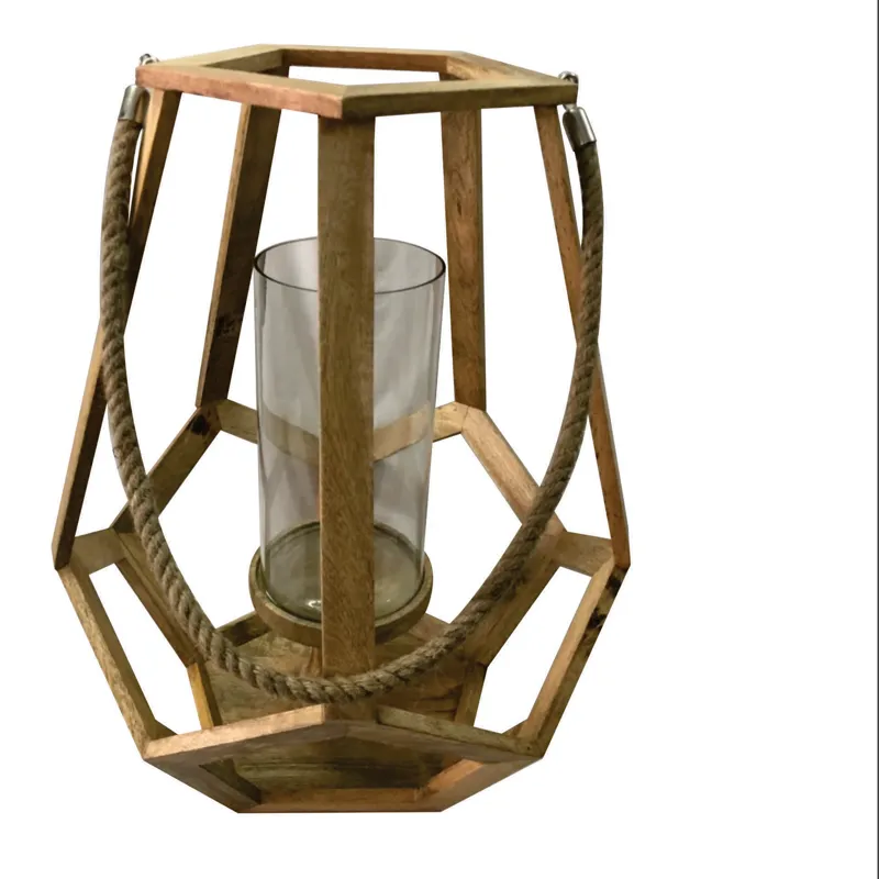 Myers Large Candle Holder With Hemp Handle I
