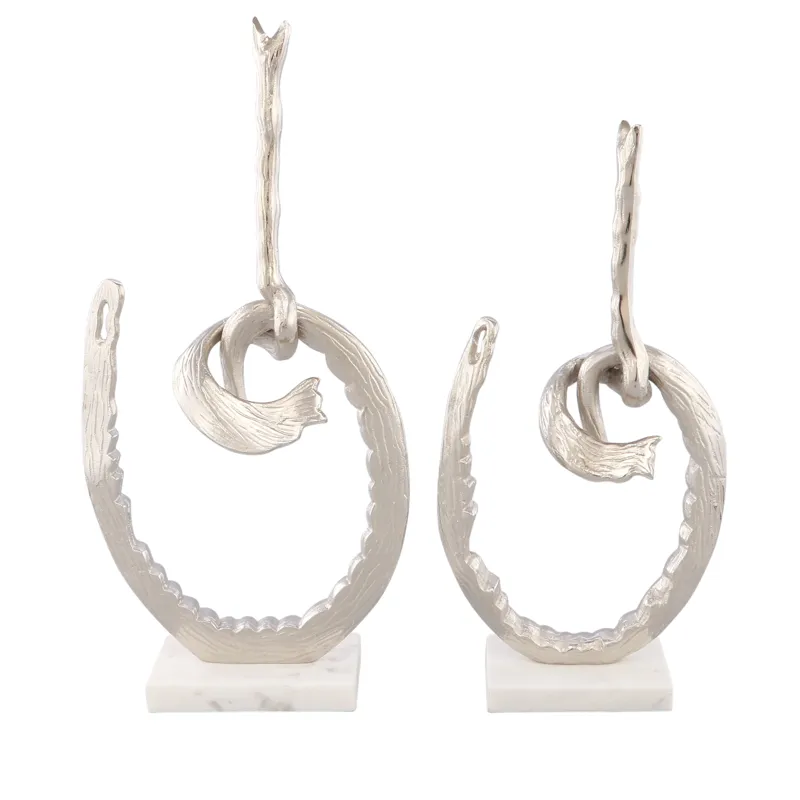 Knot Statues,set Of 2