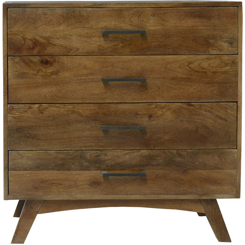 Bengal Manor Mango Wood 4 Drawer Chest Dovetail Case Heritage Finish