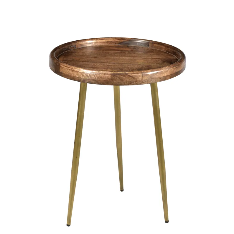 Bengal Manor Mango Wood Tray Top Accent Table