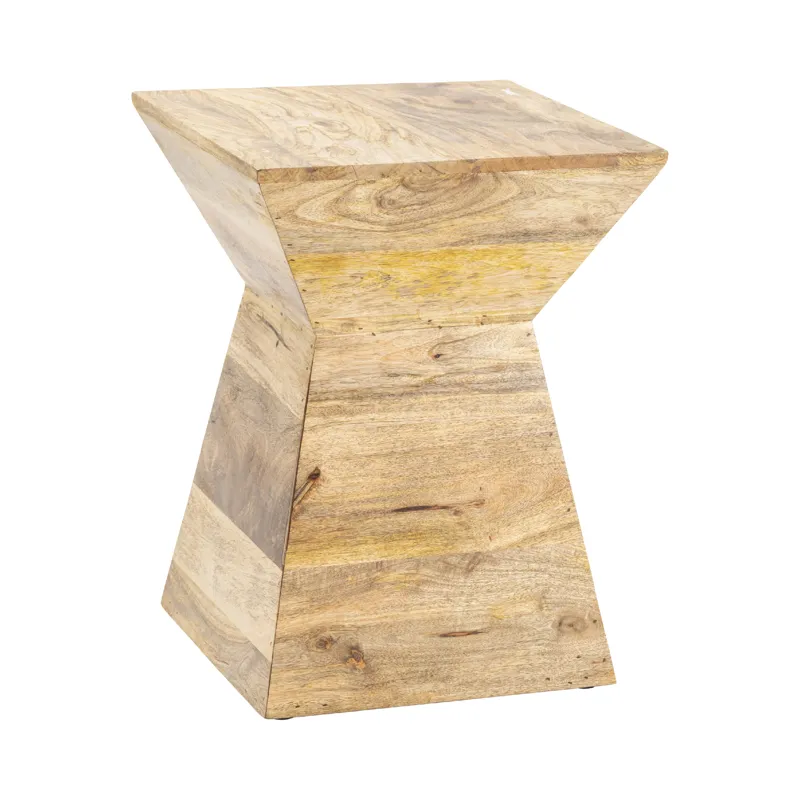 Bengal Manor Light Mango Wood Shaped Accent Table Silo