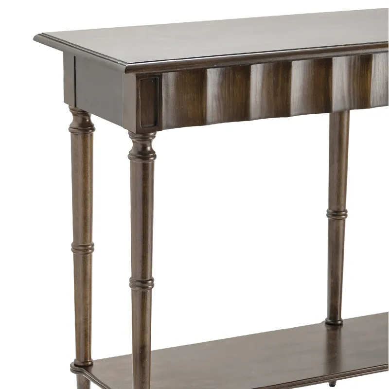 Hawthorne Estate Scalloped Pine 8 Leg Console Table Silo