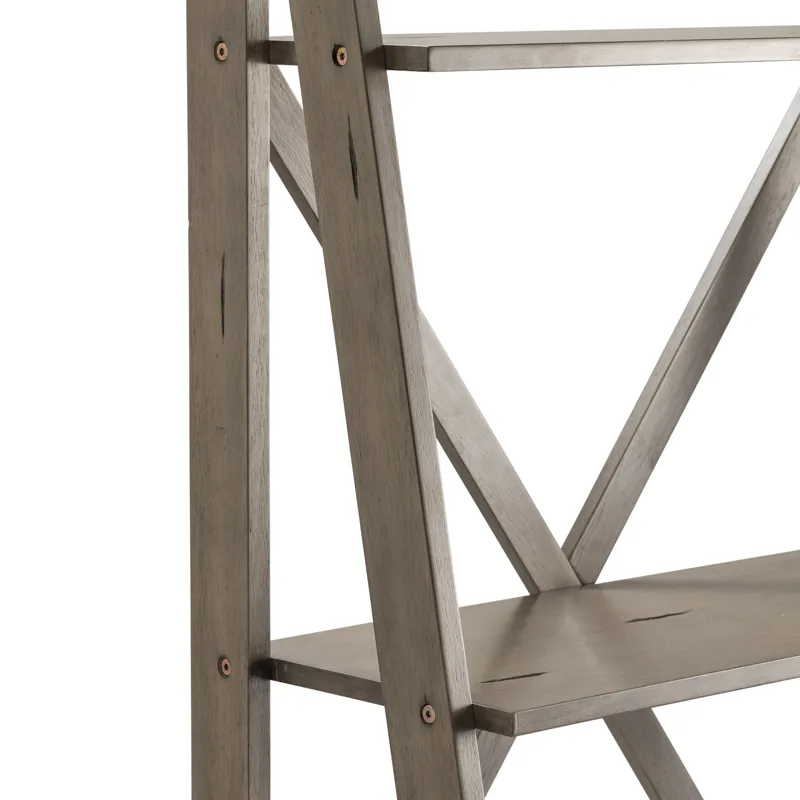 Hawthorne Estate White Wash Pine Angled Etagere Silo
