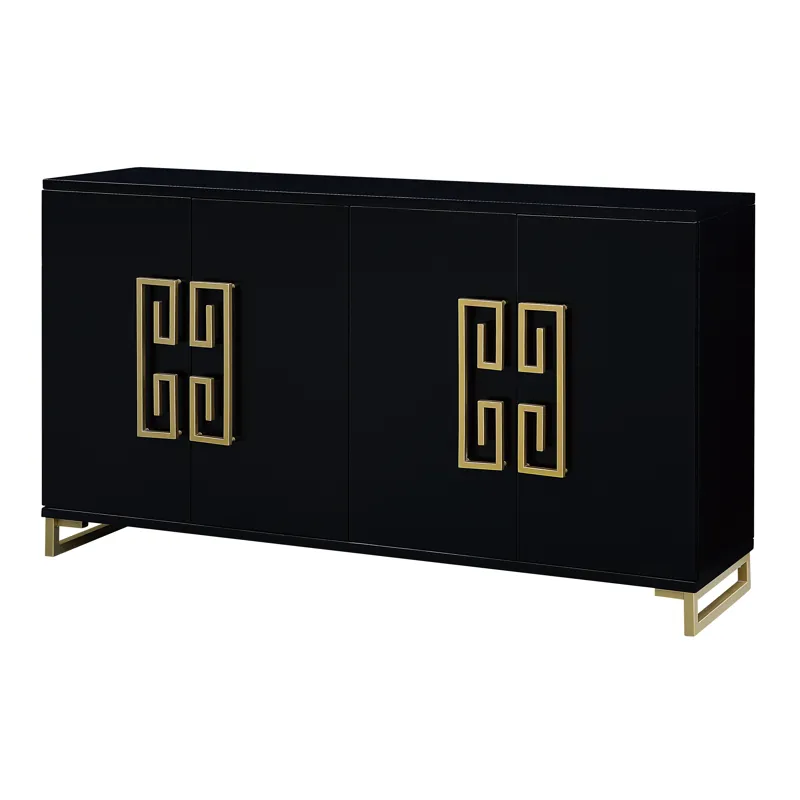 Corinthian Black And Gold Key 4 Door Sideboard