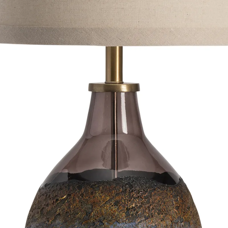 Kai Molten Earth Texture Table Lamp With Special Finial Silo