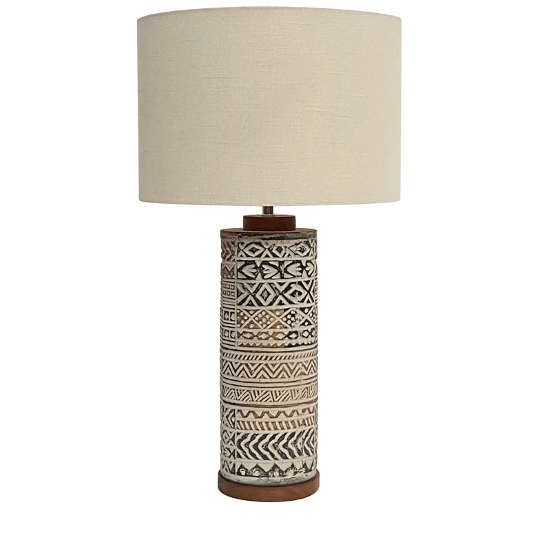Taos Carved Table Lamp
