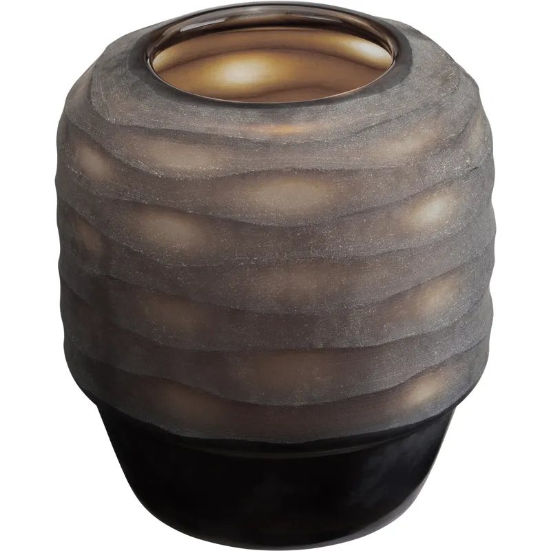 Amberly Small Brown Textured Glass Vase