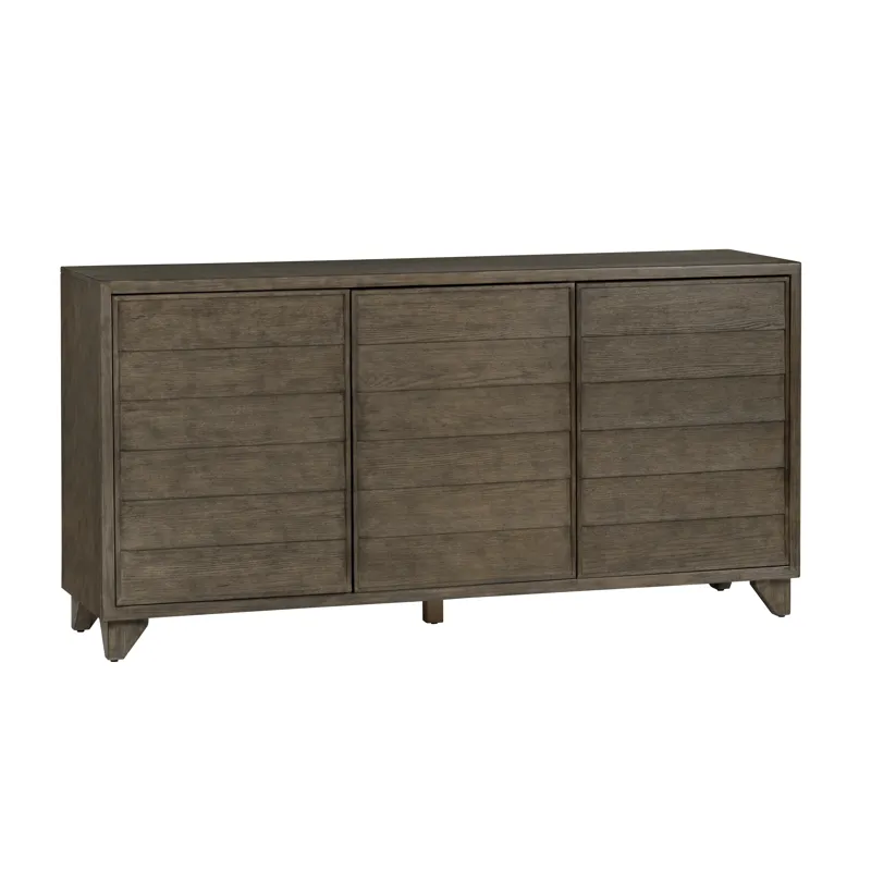 Deep Brown 3-door Media Credenza/sideboard