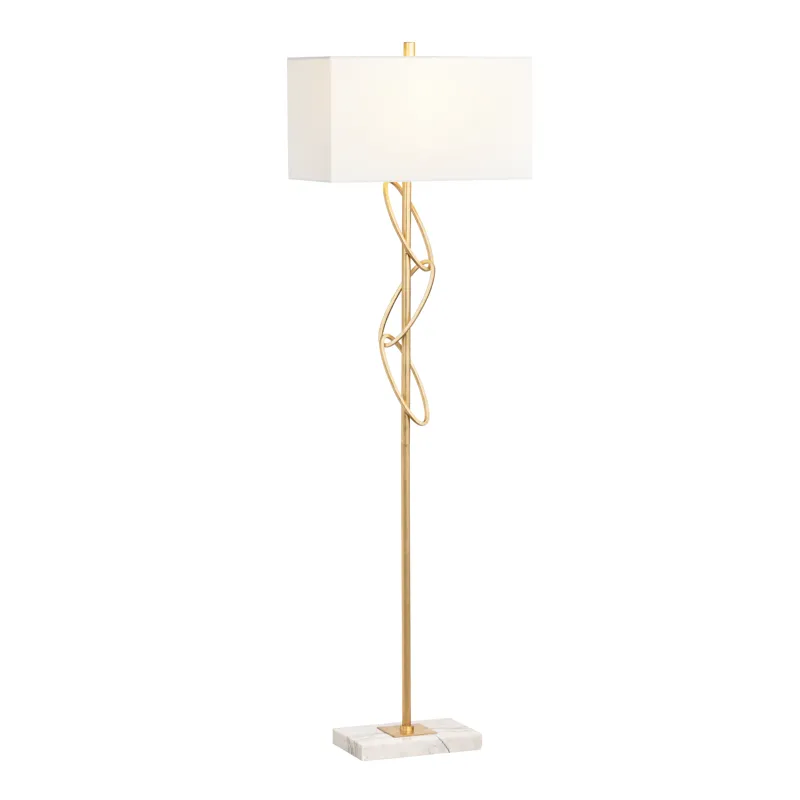 Metal Floor Lamp With Linen Shade