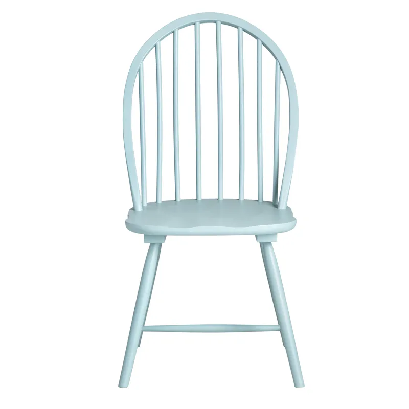 Set Of 2 Light Blue Dining Chairs