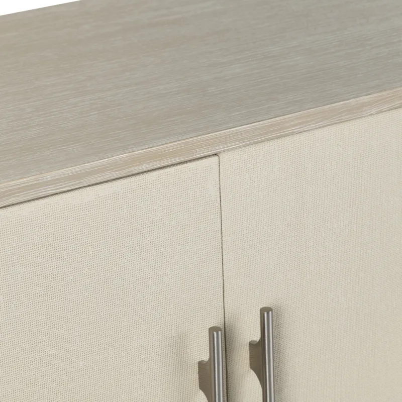 White Washed Beige 4-door Media Credenza/sideboard