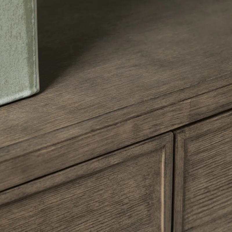 Deep Brown 3-door Media Credenza/sideboard