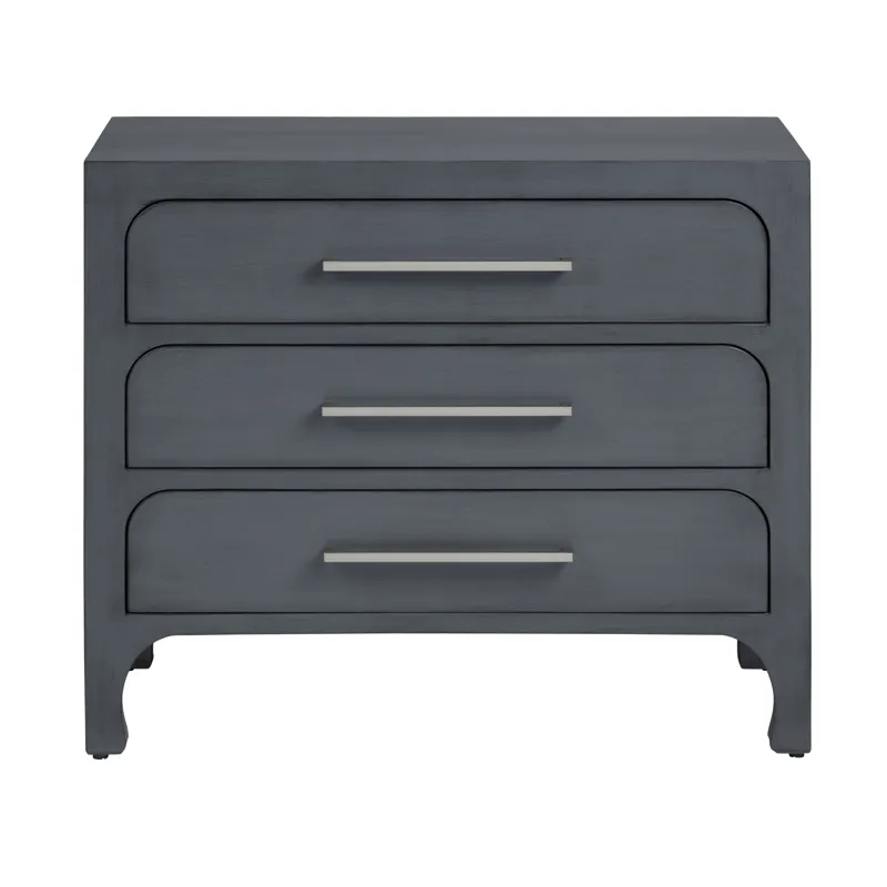 Warm Blue 3-drawer Accent Chest