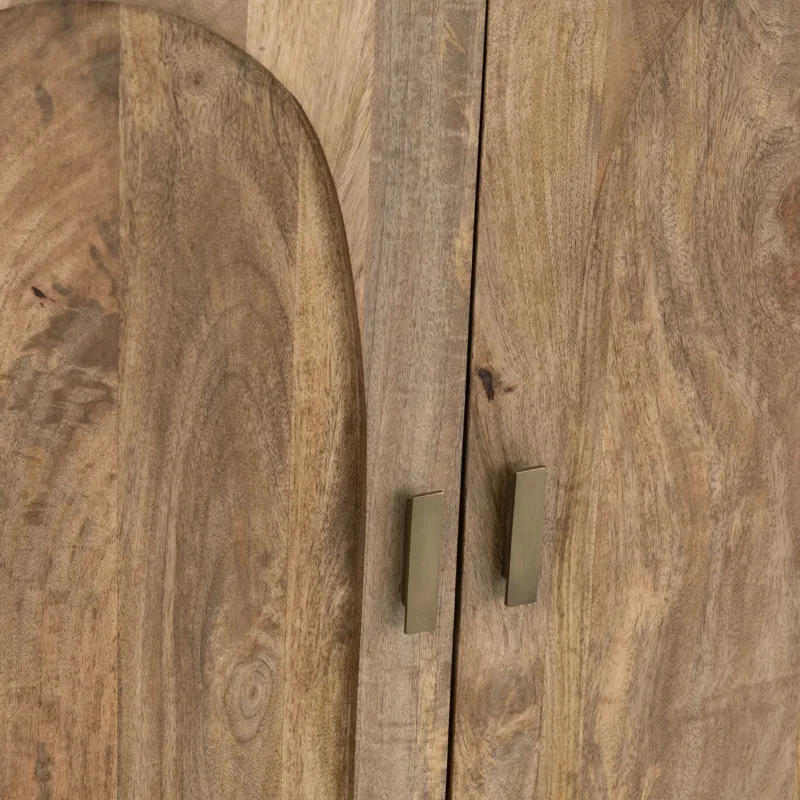 Brown Solid Wood 4-door Media Credenza/sideboard