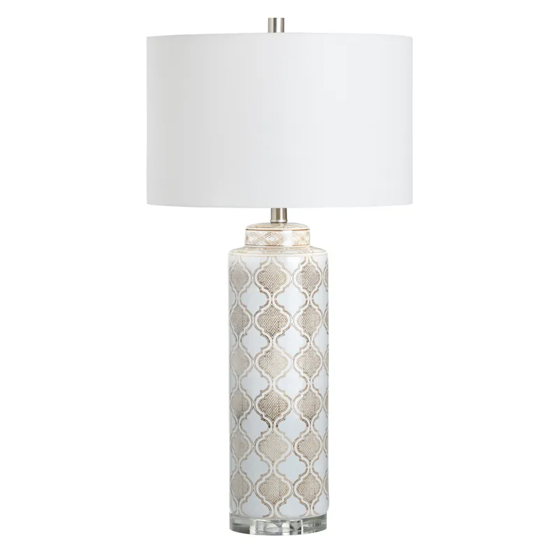 Set Of 2 Ceramic Table Lamp With Linen Shade