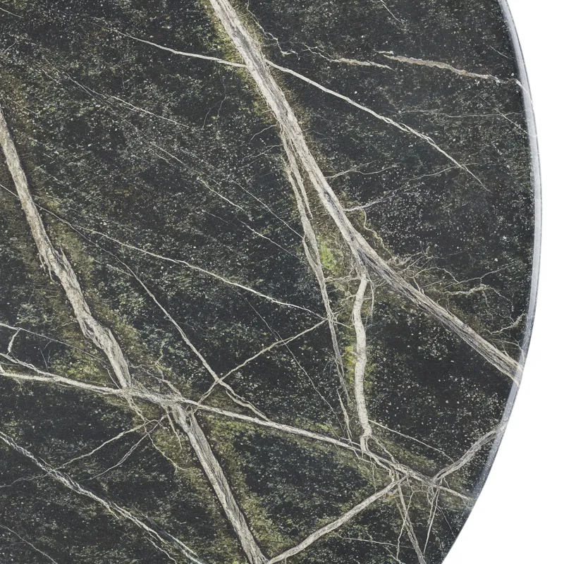 Dark Green Marble Round Coffee/cocktail Table