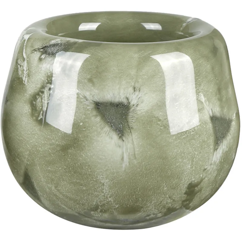 Modesto Large Green Glass Bowl