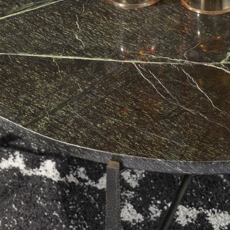 Green Marble Round Cocktail/coffee Table
