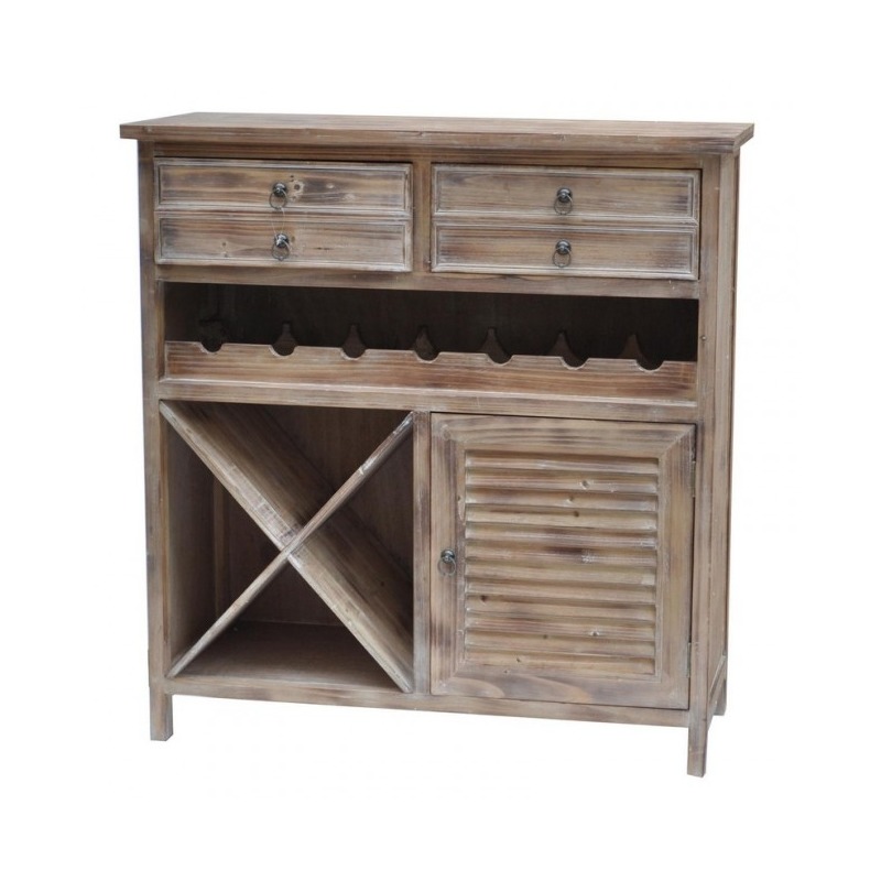 Jackson 2 Drawer Weathered Oak Wine Cabinet By Crestview Jackson 2 Drawer Weathered Oak Wine Cabinet By Crestview
