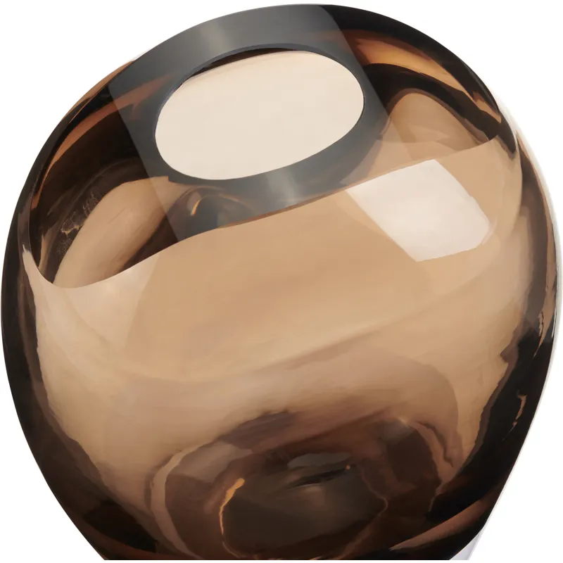 Leclaire Small Brown Glass Vase