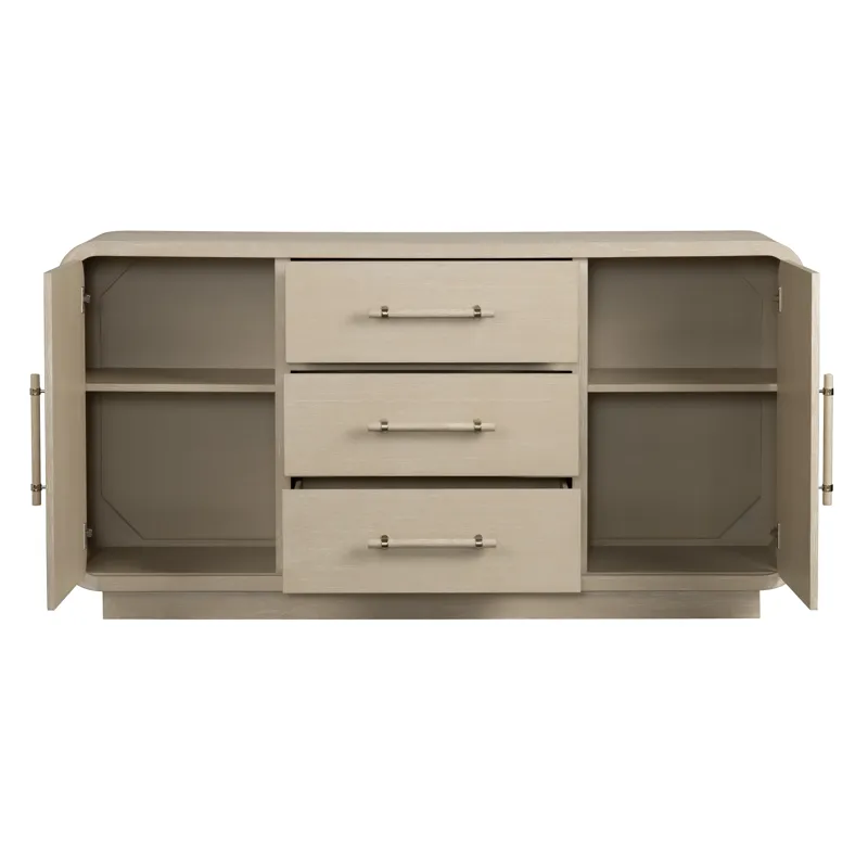 Tan With A Cream Wash 2-door, 3-drawer Credenza/sideboard