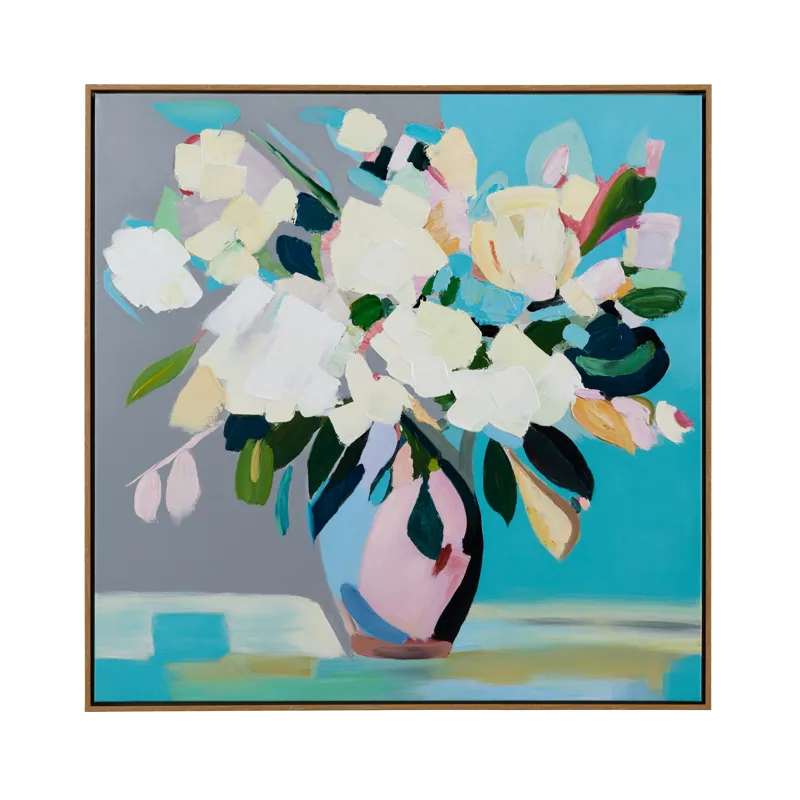 Blithe Florals Framed Canvas Wall Art