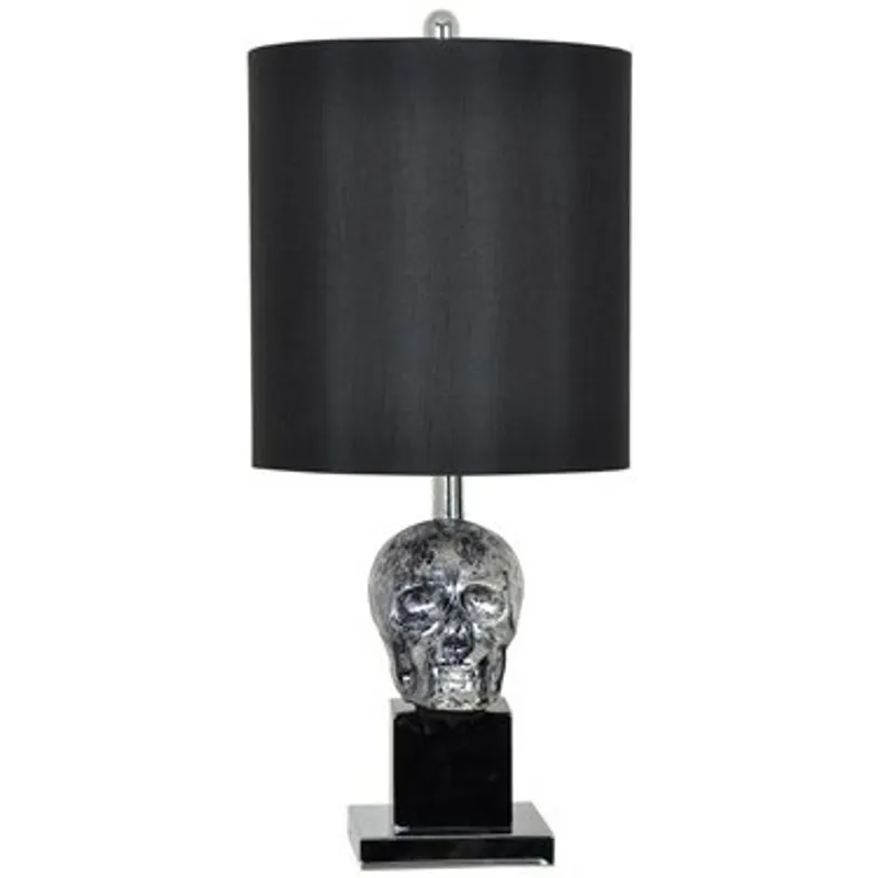 Black Skull Table Lamp