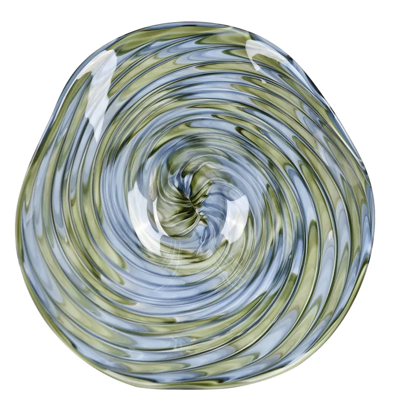 Thorson Swirled Blue Glass Decorative Plate