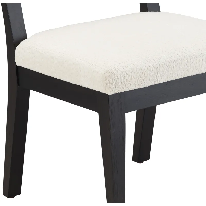 Set Of 2 Upholstered Solid Wood Dining/side Chair