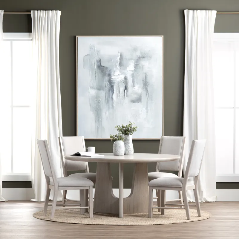 Mistbound Abstract Framed Canvas Wall Art
