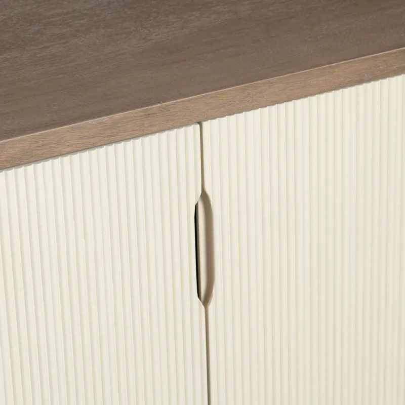 Warm Brown 4-door Media Credenza/sideboard