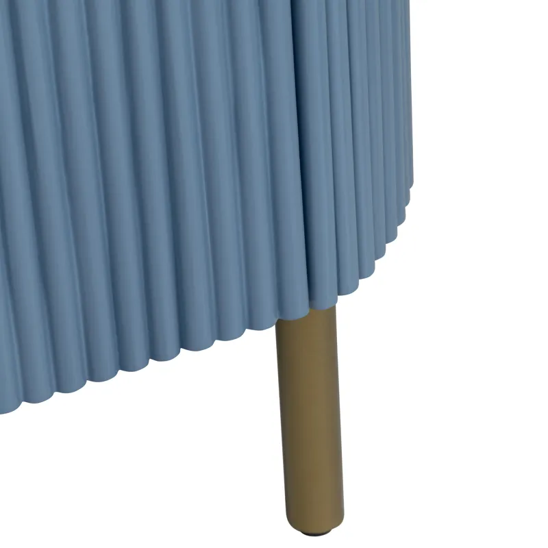 3-drawer Blue Accent Chest