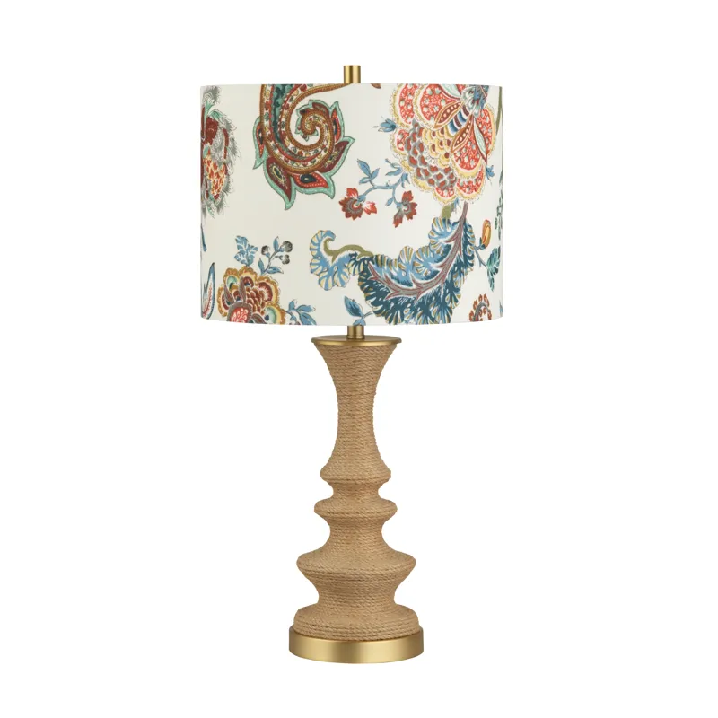 Set Of 2 Wrapped Jute Table Lamp
