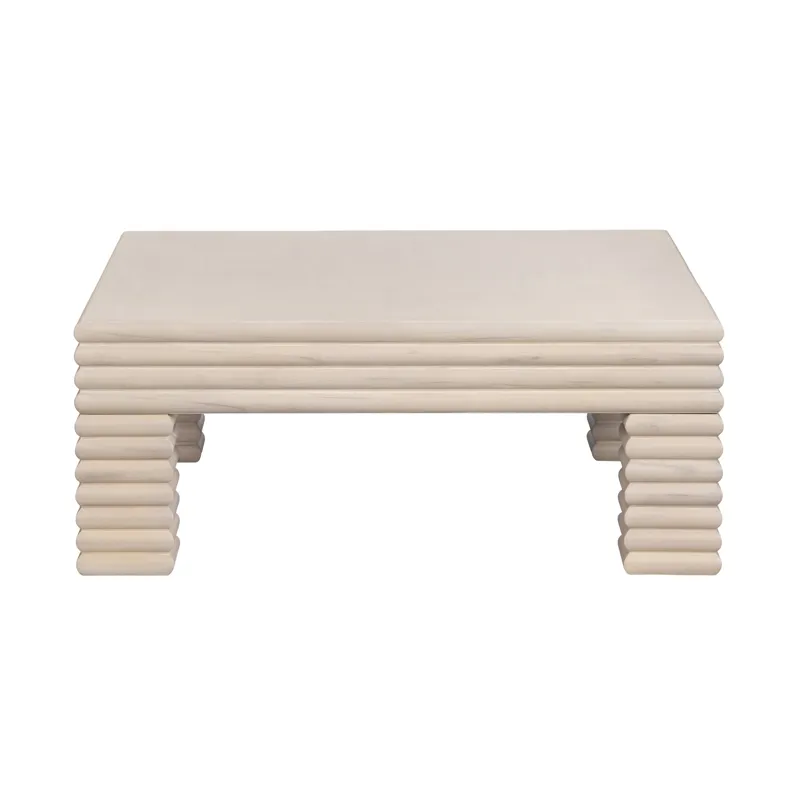 Square Reeded Cocktail/coffee Table