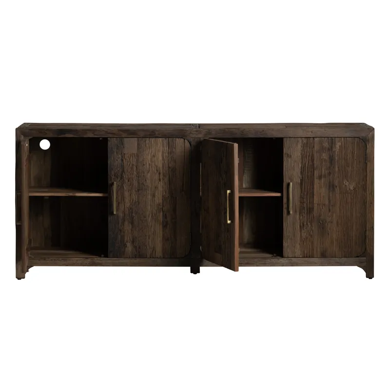 Reclaimed Wood 4-door Media Credenza/sideboard