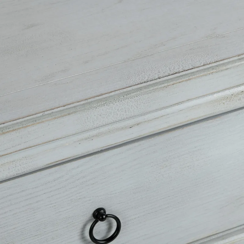Soft Blue 4 Door 3 Drawer Media Credenza/sideboard