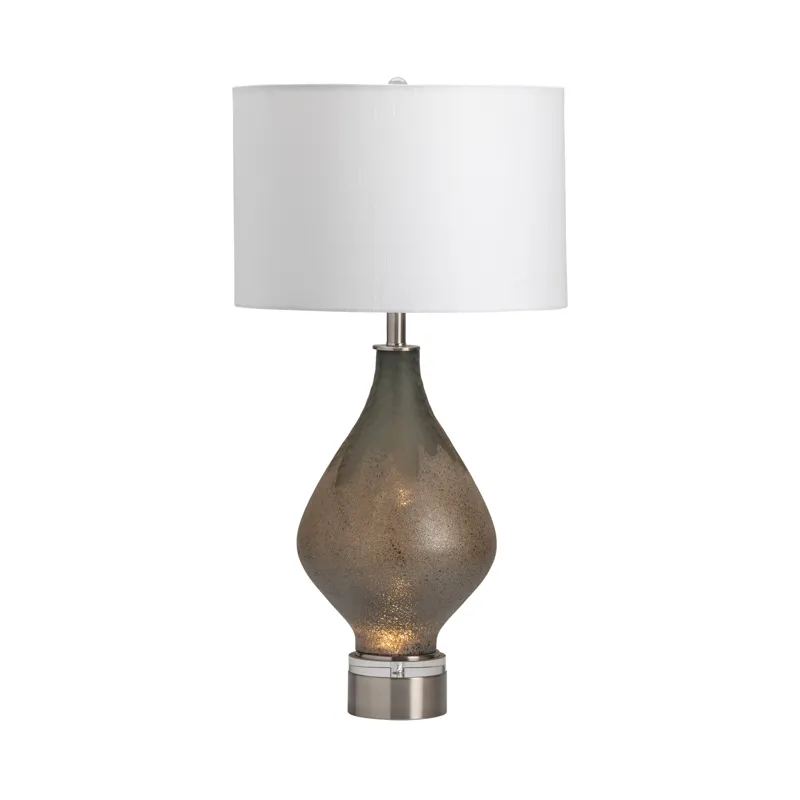 Moody Blown & Carved Glass Table Lamp