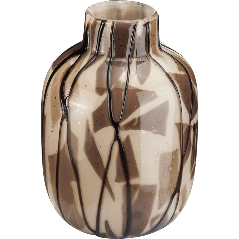 Townes Small Brown & Black Glass Vase