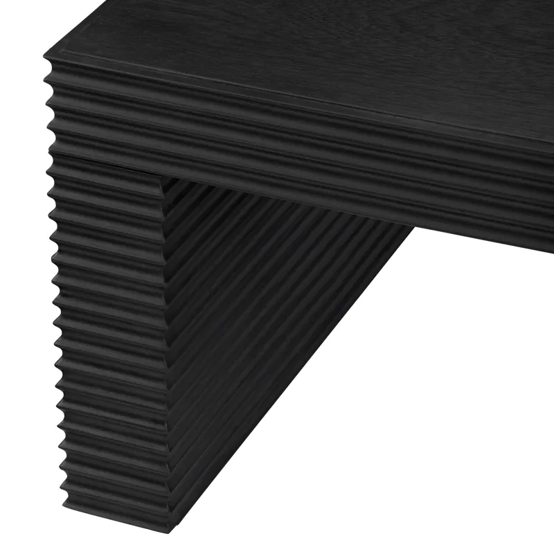 Black Wooden Rectangular Cocktail Coffee Table